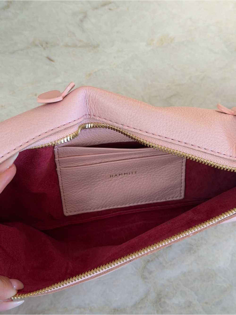 NWOT Hammitt Invitation Brushed Gold Floral Clutch - Picture 6 of 8